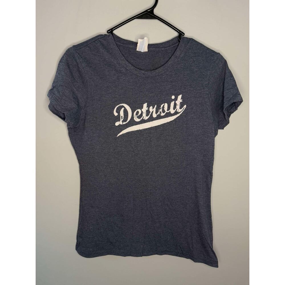 Port Company Cotton Blend Fitted Short Sleeve Detroit T-Shirt Women's Small